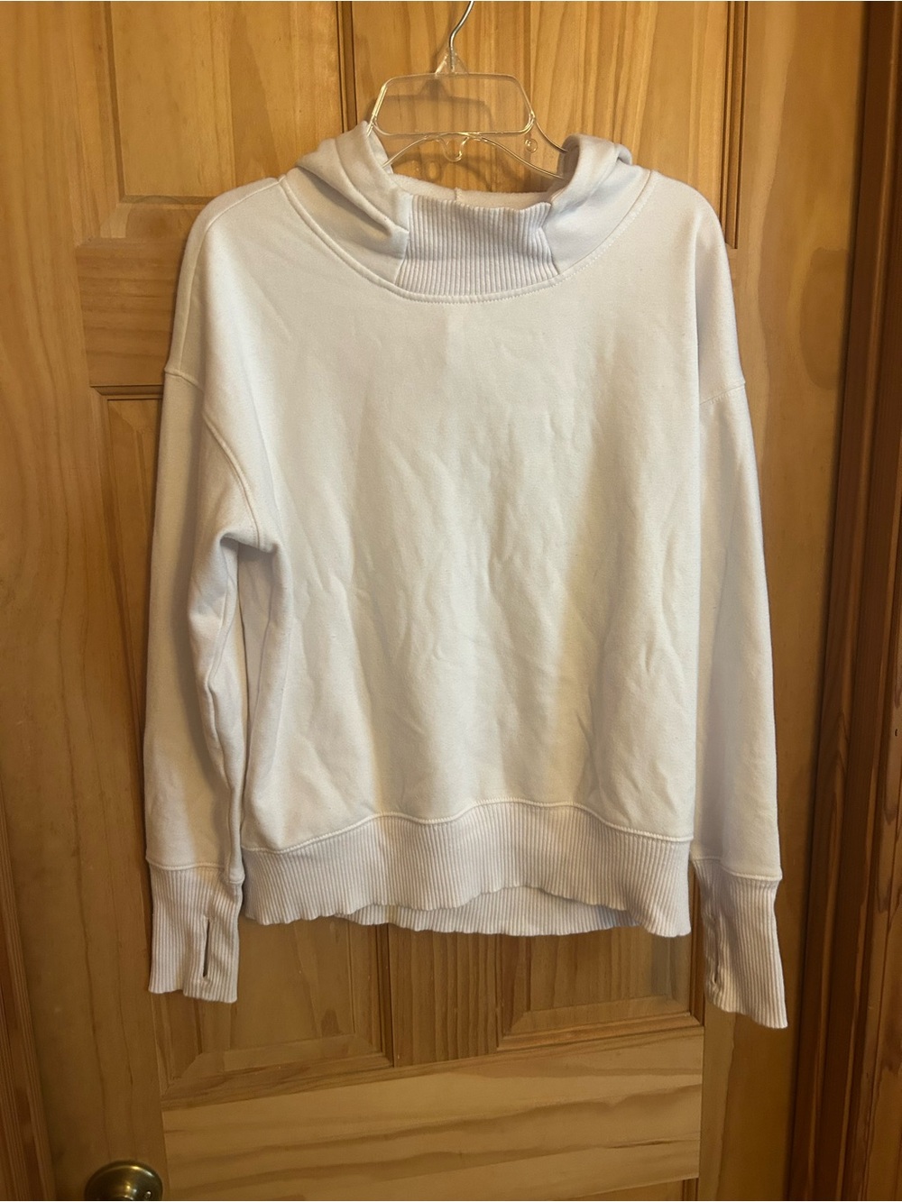 Apana White Funnel Neck Sweatshirt